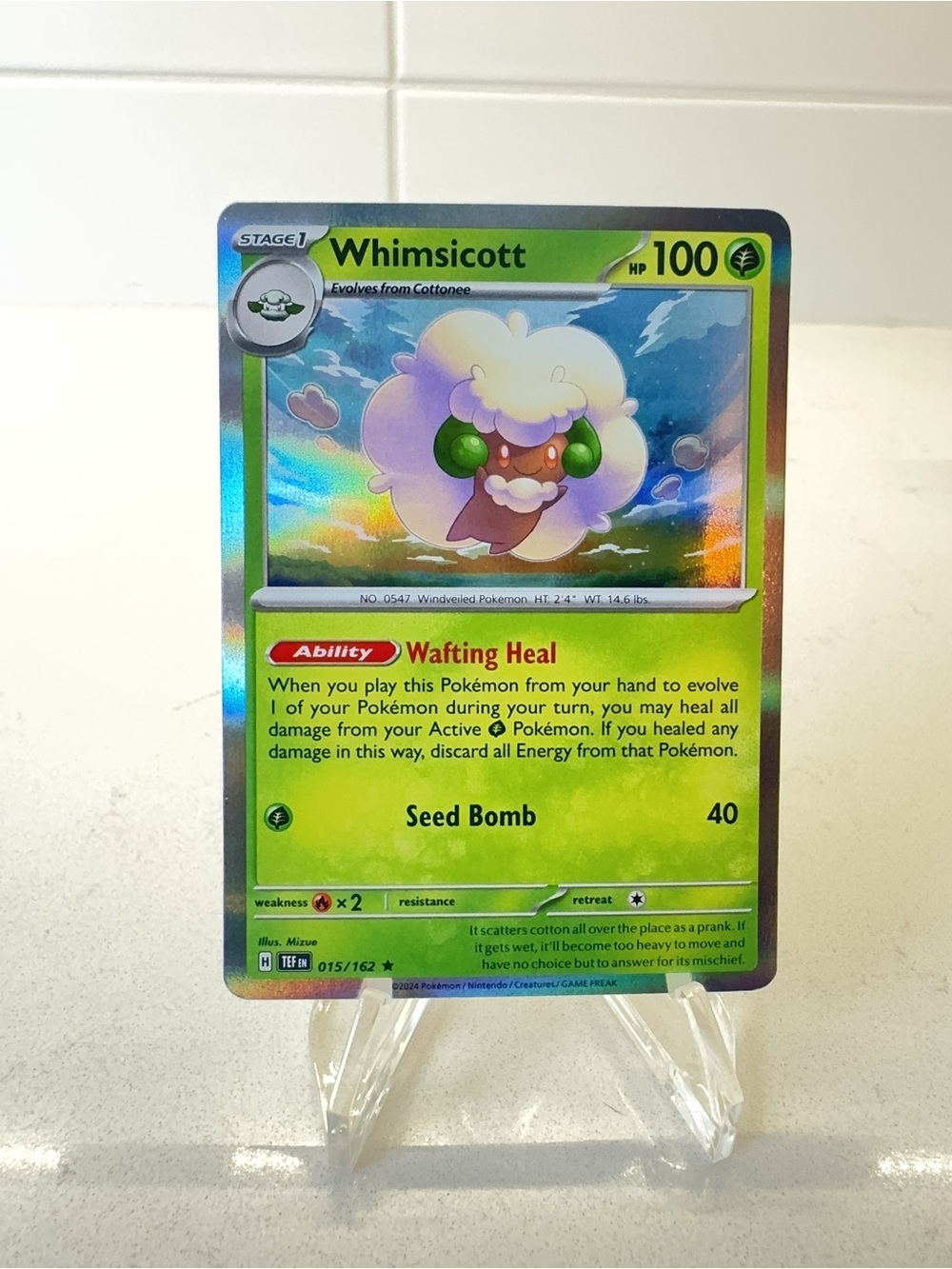 Pokemon TCG Card -  Whimsicott #15 Pokemon Temporal Forces